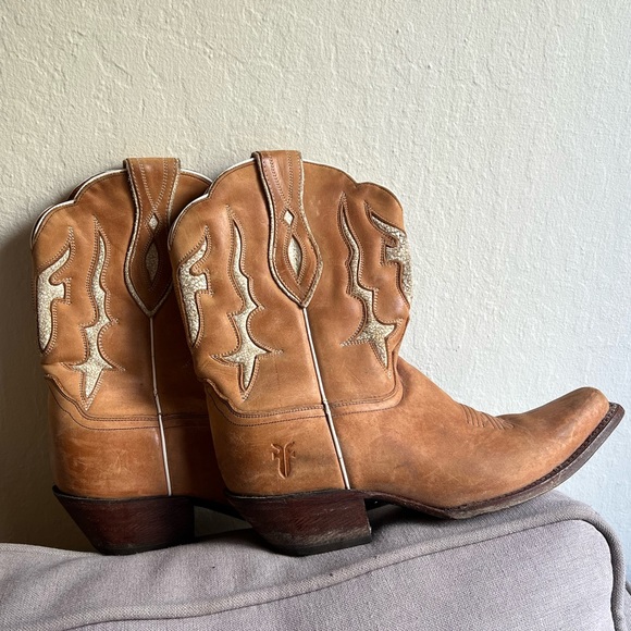 Frye Billy Short light brown cowboy boots - Picture 5 of 6
